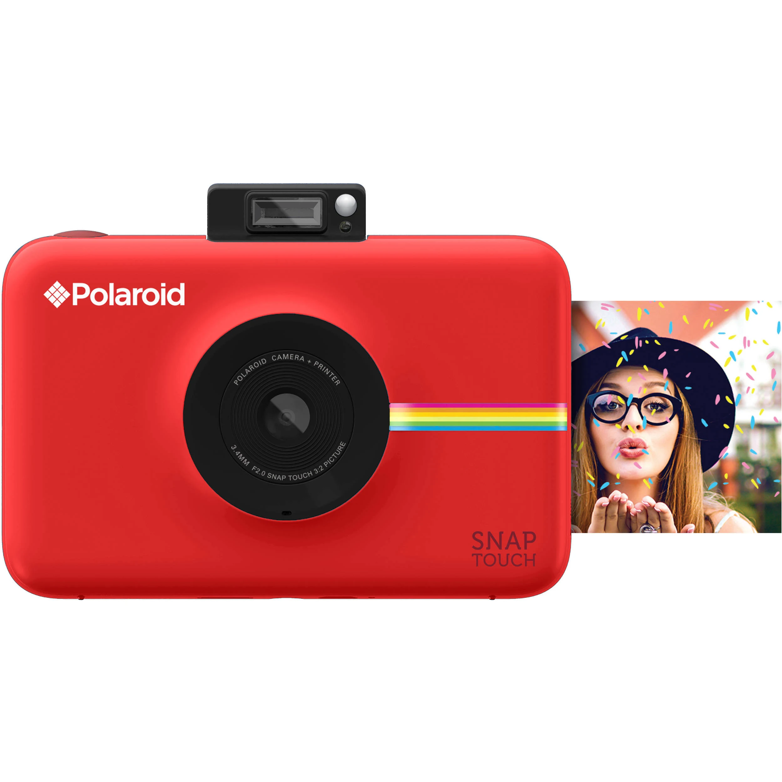 Polaroid Cámara digital de impresión instantánea Snap Touch con pantalla LCD (roja) con tecnología de impresión Zink Zero Ink