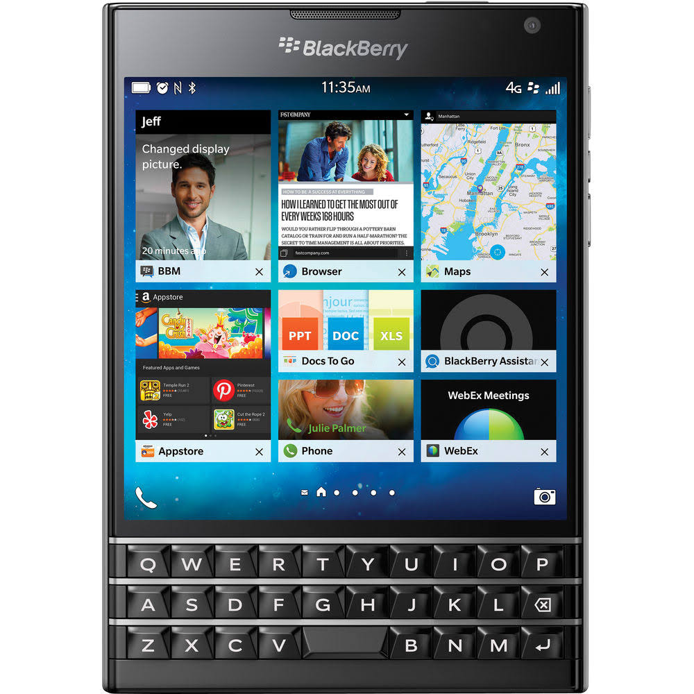 BlackBerry Passport 32GB Factory Unlocked (SQW100-1) GSM 4G LTE Smartphone - Negro