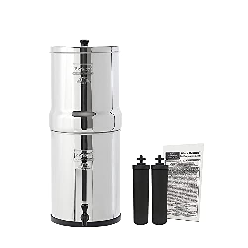 Berkey Filtro de agua alimentado por gravedad Imperial con 2 elementos negros