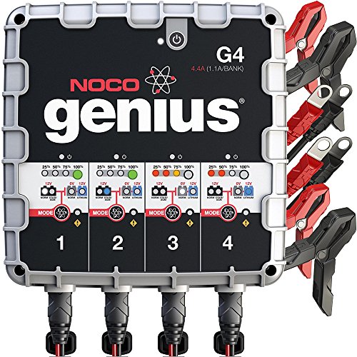NOCO Cargador / mantenedor inteligente Genius G4 6V - 12V 4 bancos para 12V 7AH