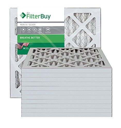 FilterBuy Filtros de horno/filtros de aire - AFB Silver MERV 8 (paquete de 12)