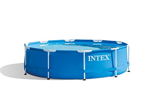 Intex Conjunto de piscina sobre el suelo con marco de metal