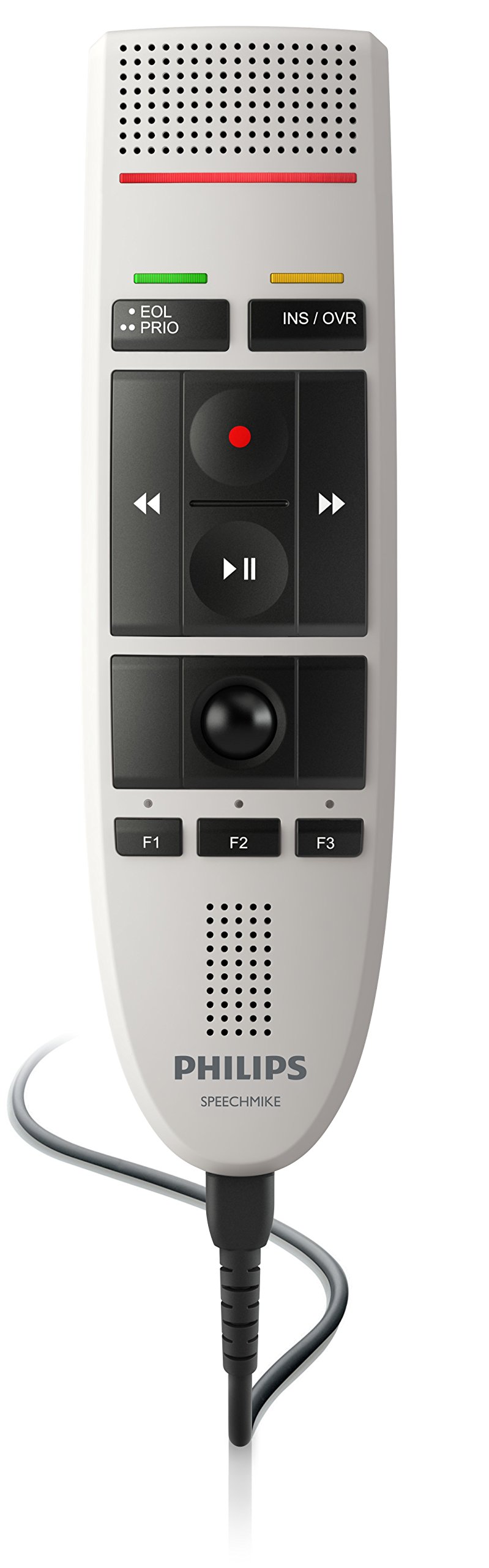 Philips LFH3200 SpeechMike III Pro (operación con botón pulsador) Micrófono de dictado profesional USB para PC