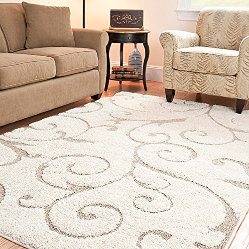 Safavieh Ultimate Cream/Beige Shag Rug (Rectangular 6' ...