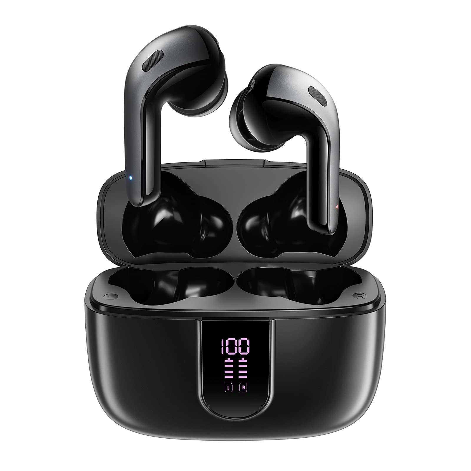  HYIEAR Auriculares inalámbricos Auriculares Bluetooth con micrófono y control táctil Auriculares inalámbricos Bluetooth ultraligeros y ergonómicos 40 horas de reproducción Auriculares inalámbricos...