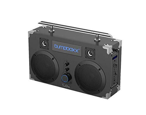 Bumpboxx Bluetooth Boombox Ultra NYC Grafiti | Boombox retro con altavoz Bluetooth | Altavoz Bluetooth recargable