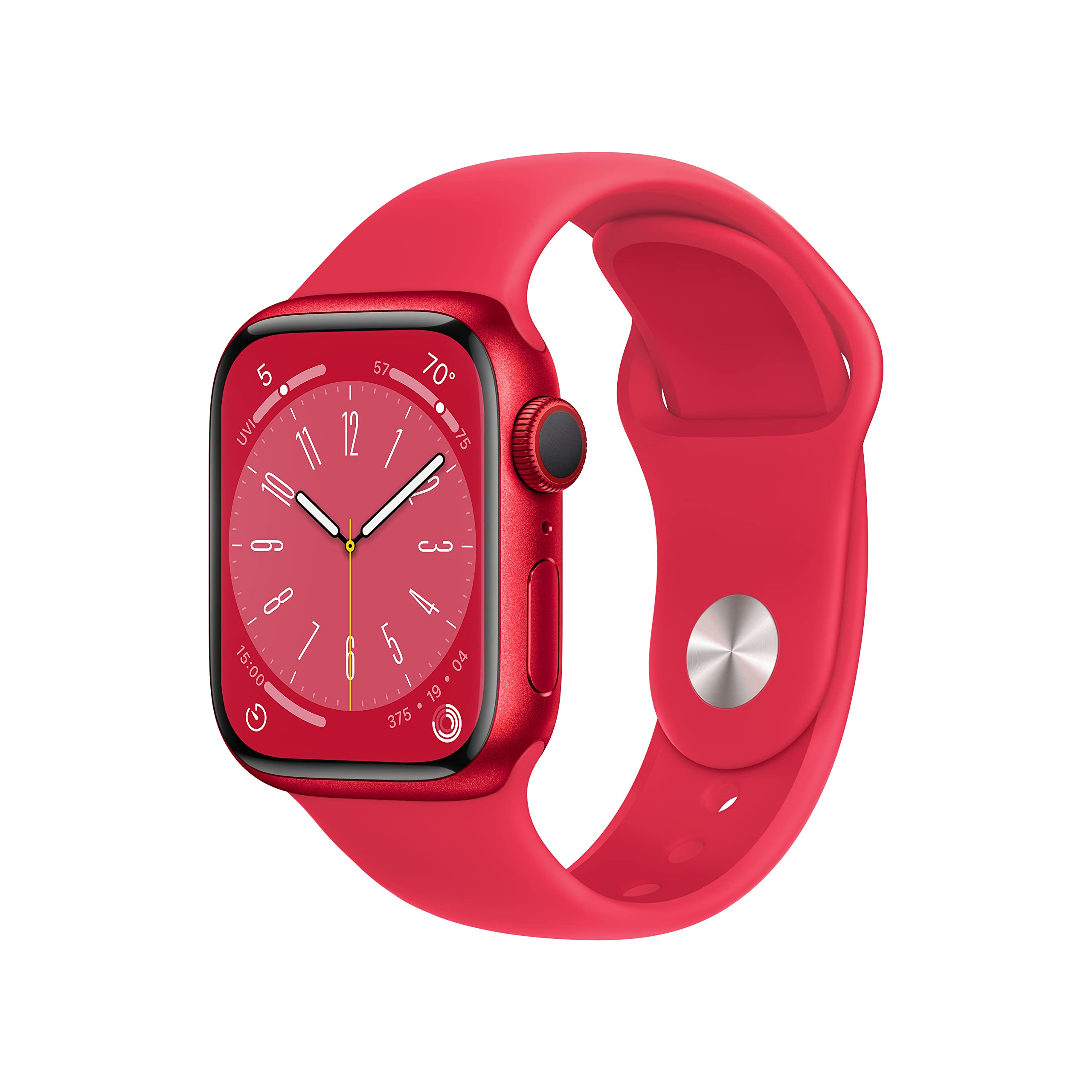 Apple Watch Series 8 [GPS + Cellular 45mm] Reloj inteligente con caja de aluminio y correa deportiva