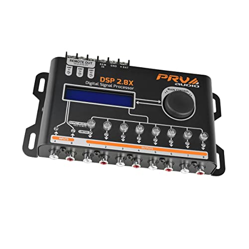 PRV AUDIO DSP 2.8X Car Audio Crossover y ecualizador 8 canales Full Digital Signal Processor DSP con secuenciador