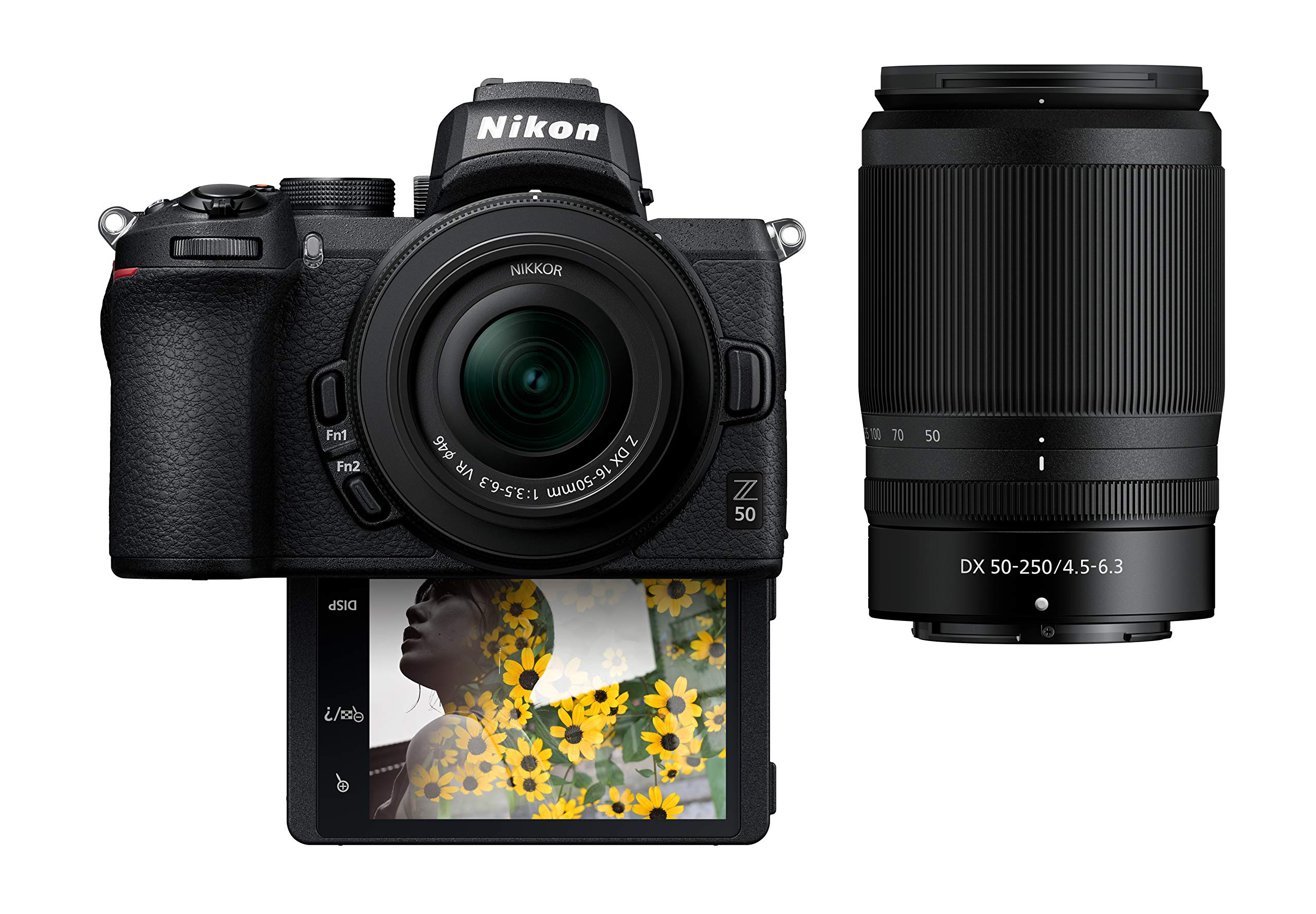 Nikon Cámara digital sin espejo compacta Z50 con tapa d...