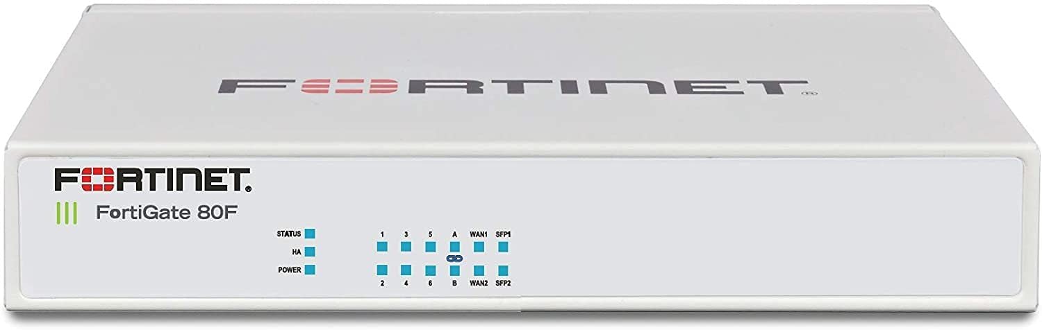Fortinet, Inc Fortinet FortiGate 80F | Rendimiento del cortafuegos de 10 Gbps | Protección contra amenazas de 900 Mbps
