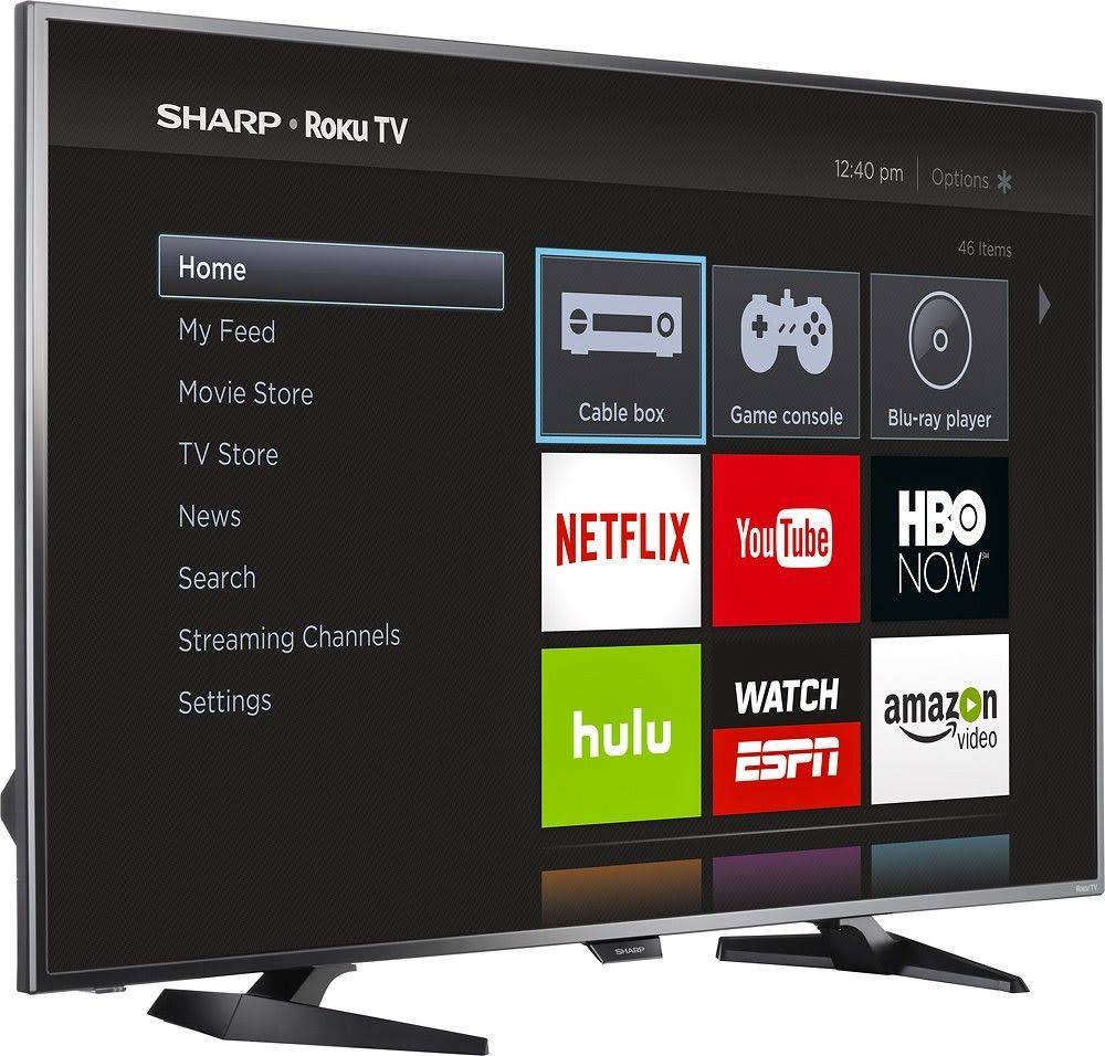 Sharp Televisor inteligente HDTV con LED de 50 'y 1080p con Roku