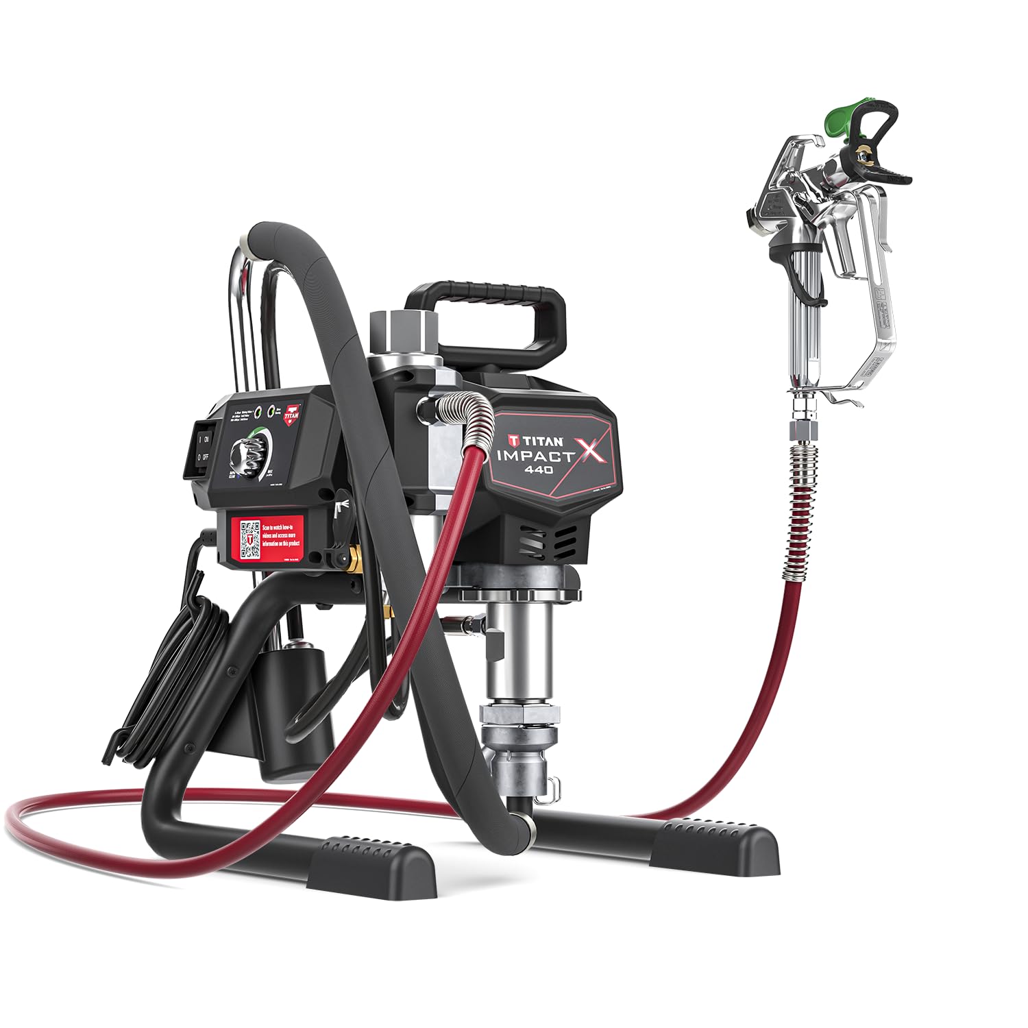 Titan Impact X 440 Electric Airless Paint Sprayer, 3300 PSI, Adaptive Pressure Control, Skid