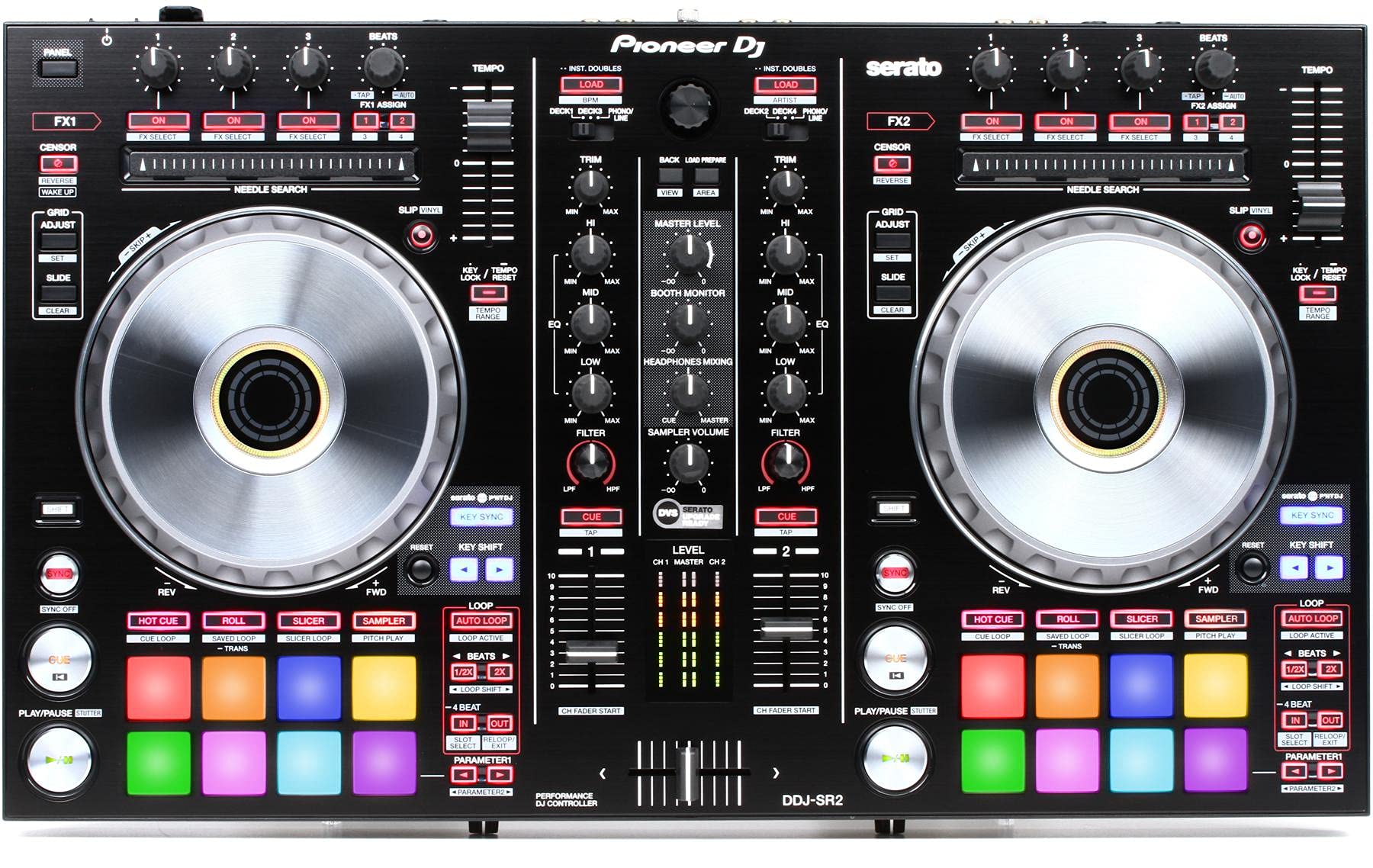 Pioneer DJ Controlador Serato DJ Pro de 4 decks DDJ-SR2