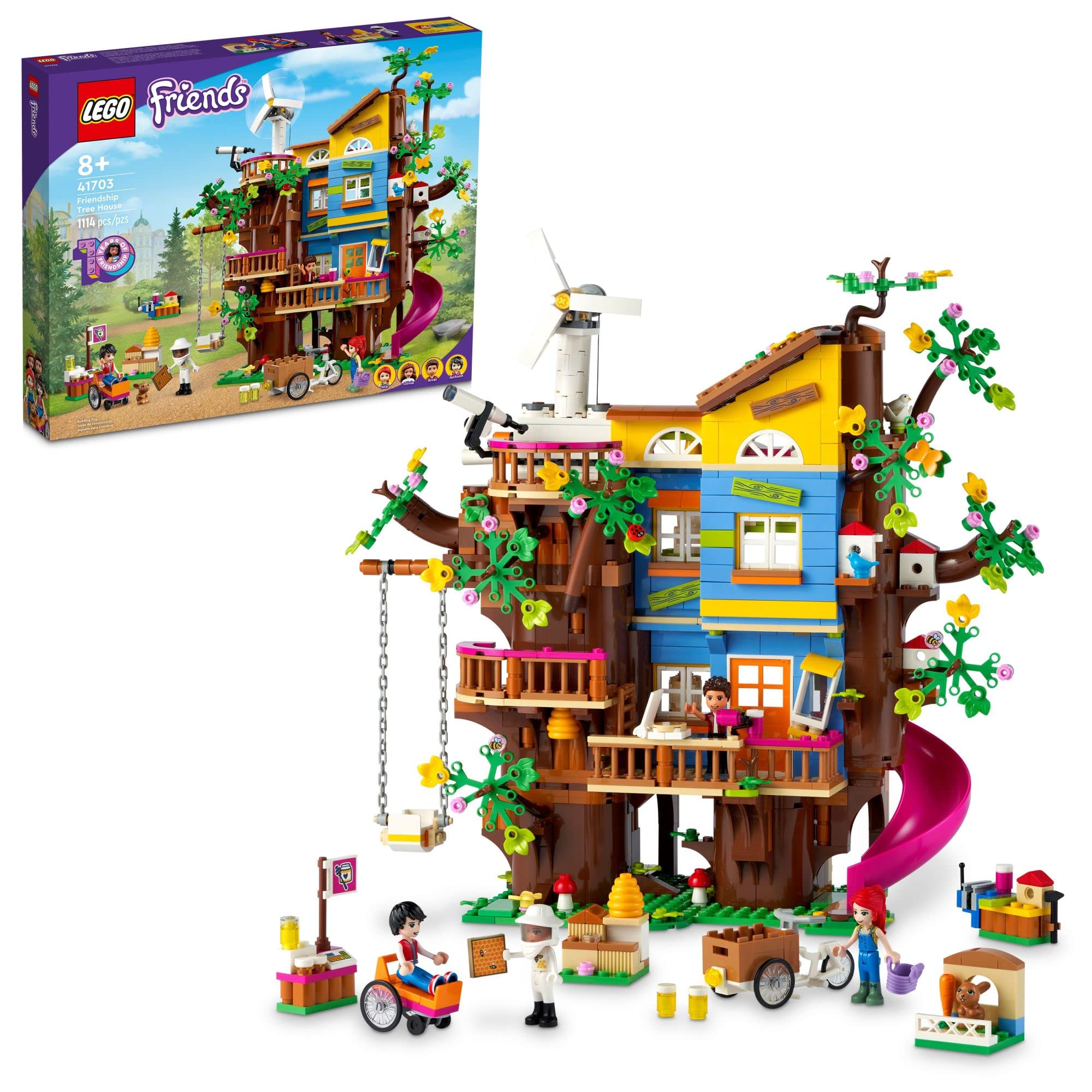  LEGO Kit de construcción Friends Friendship Tree House 41703; Divertida idea de regalo de cumpleaños para niños mayores de 8 años que se preocupan por el medio ambiente y disfrutan de juguetes...