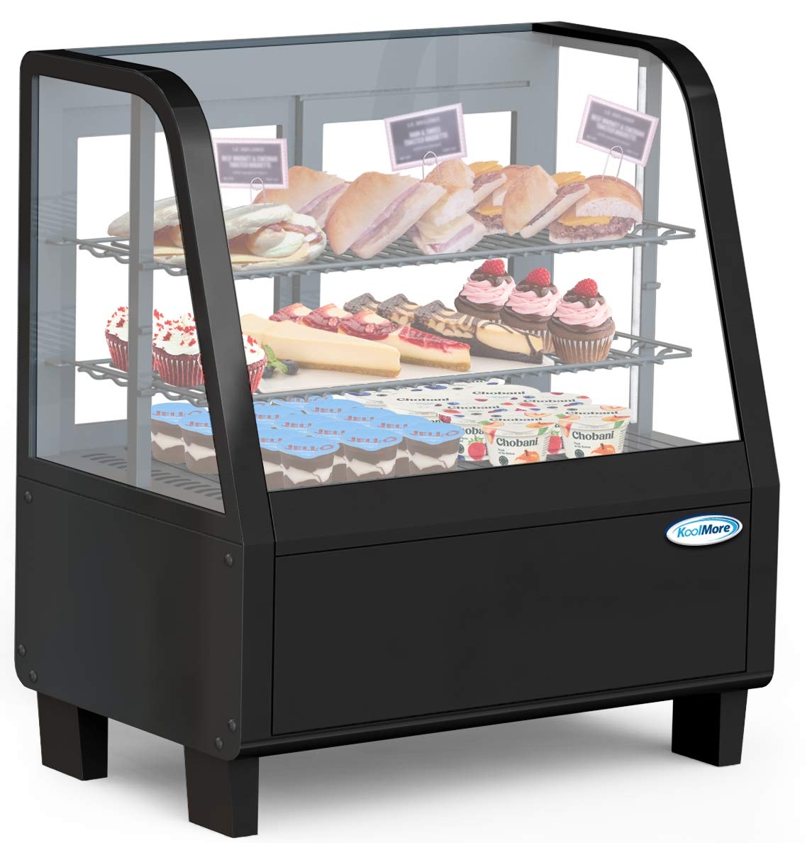 KoolMore Mostrador comercial de mostrador para refrigerador con iluminación LED - 3.6 cu. pie