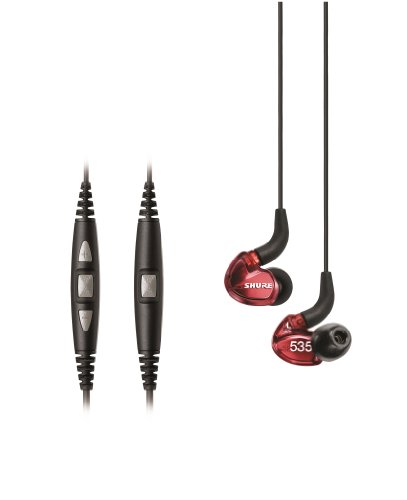 Shure SE535LTD Auriculares rojos con aislamiento de sonido de edición limitada con control remoto (modelo antiguo) + micrófono