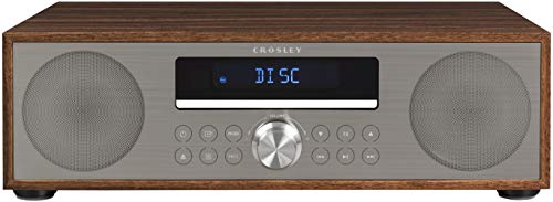 Crosley CR3501A-WA Fleetwood Bluetooth FM Radio reloj y reproductor de CD