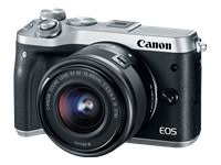 Canon Cámara digital sin espejo EOS M6 de 24.2 MP - 1080p - Plateado - Lente EF-S 18-150 mm IS STM