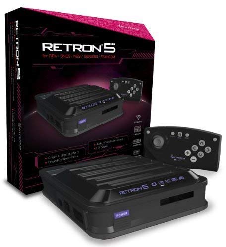 Hyperkin RetroN 5: Consola de juegos HD para Game Boy Advance / Game Boy Color / Game Boy / Super NES / NES / Super Famicom / Famicom / Genesis / Mega Drive / Sega Master System (Negro)