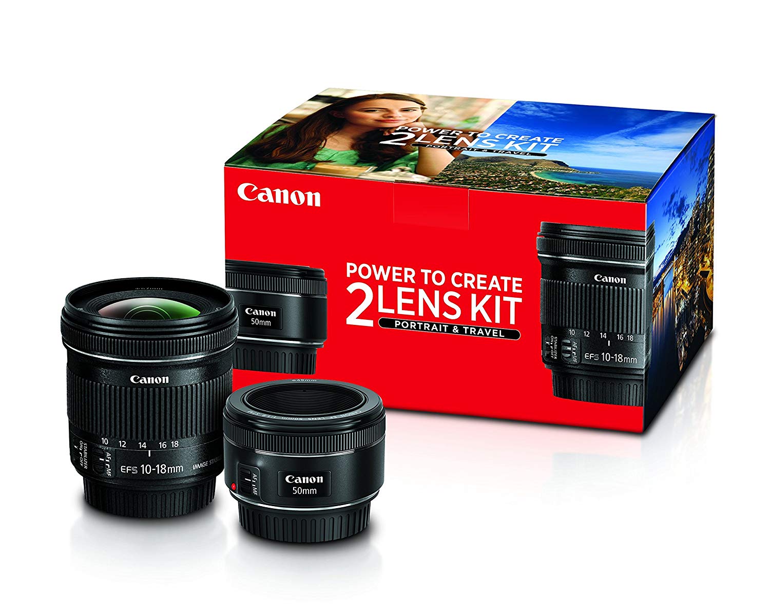 Canon Kit de 2 lentes para retrato y viaje