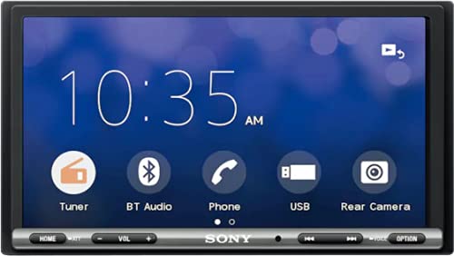 Sony 6.95 pulgadas - Receptor de medios digitales Apple Car Play/Android Auto con Bluetooth y entrada de cámara de respaldo