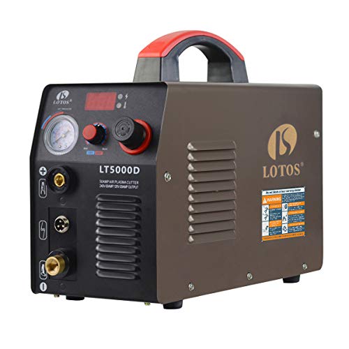 LOTOS LT5000D 50A Inversor de aire Cortador de plasma Doble voltaje 110/220VAC 1/2' Corte limpio