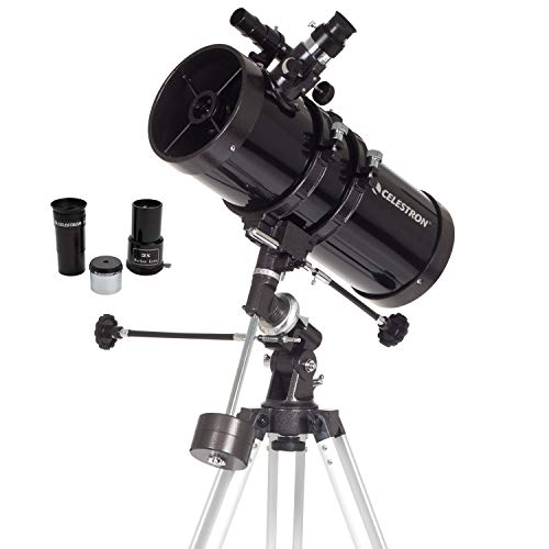 Celestron - Telescopio PowerSeeker 127EQ - Telescopio ecuatorial alemán manual para principiantes - Compacto y portátil - Paquete de software de astronomía BONUS - Apertura de 127 mm