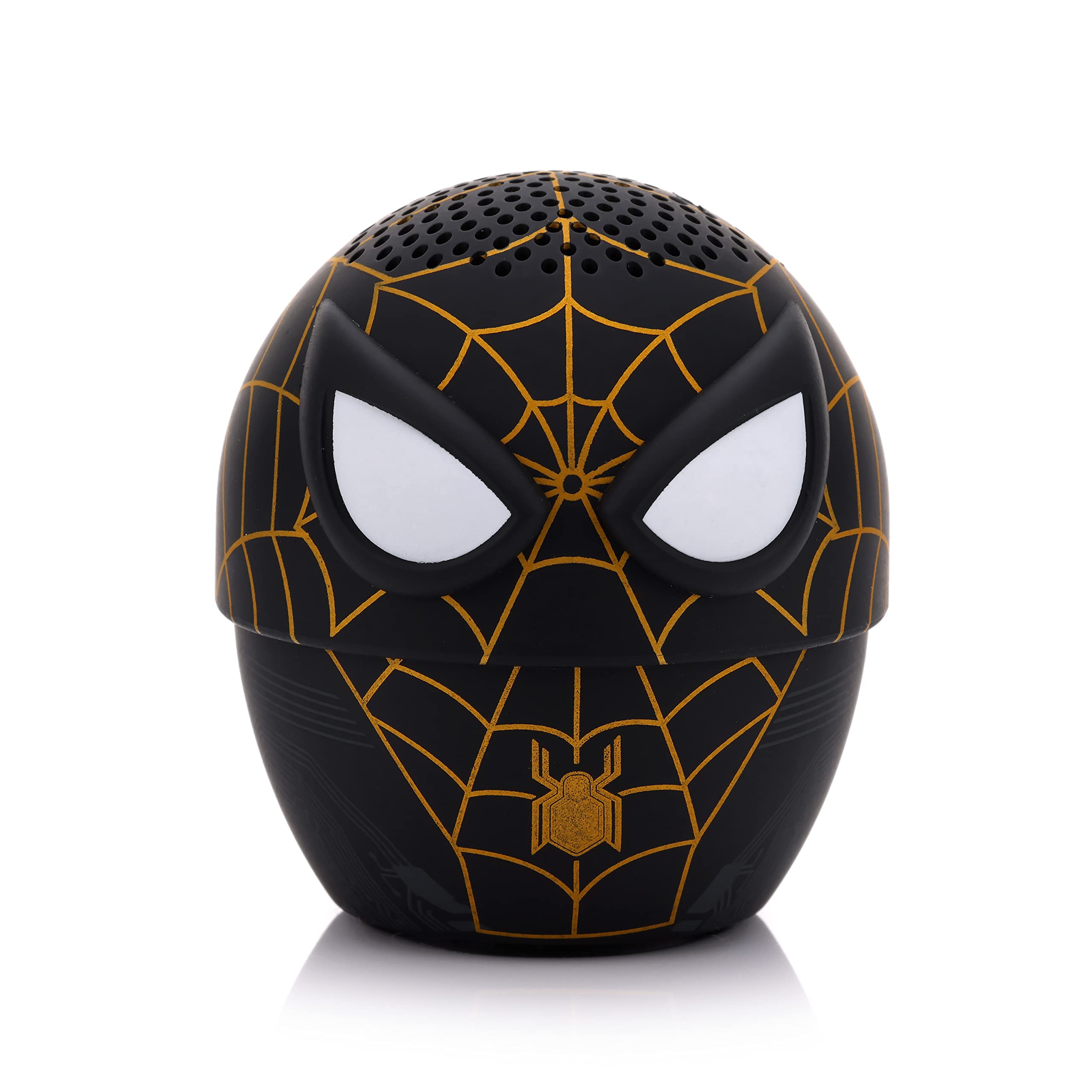 Bitty Boomers Marvel: No Way Home Spider-Man Traje negro y dorado - Mini altavoz Bluetooth