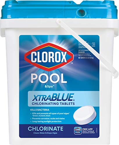 Clorox Pool&Spa XtraBlue 3' tabletas de cloración de larga duración 35 lb