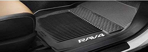 Toyota Revestimiento de piso original Rav4 para todo clima PT908-42165-20. Juego de 3 piezas negro. 2013-2018 Rav4 no híbrido.