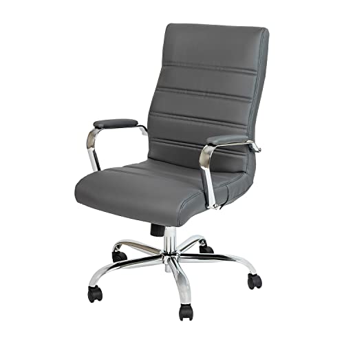 Flash Furniture High Back Desk Chair - Gray LeatherSoft...