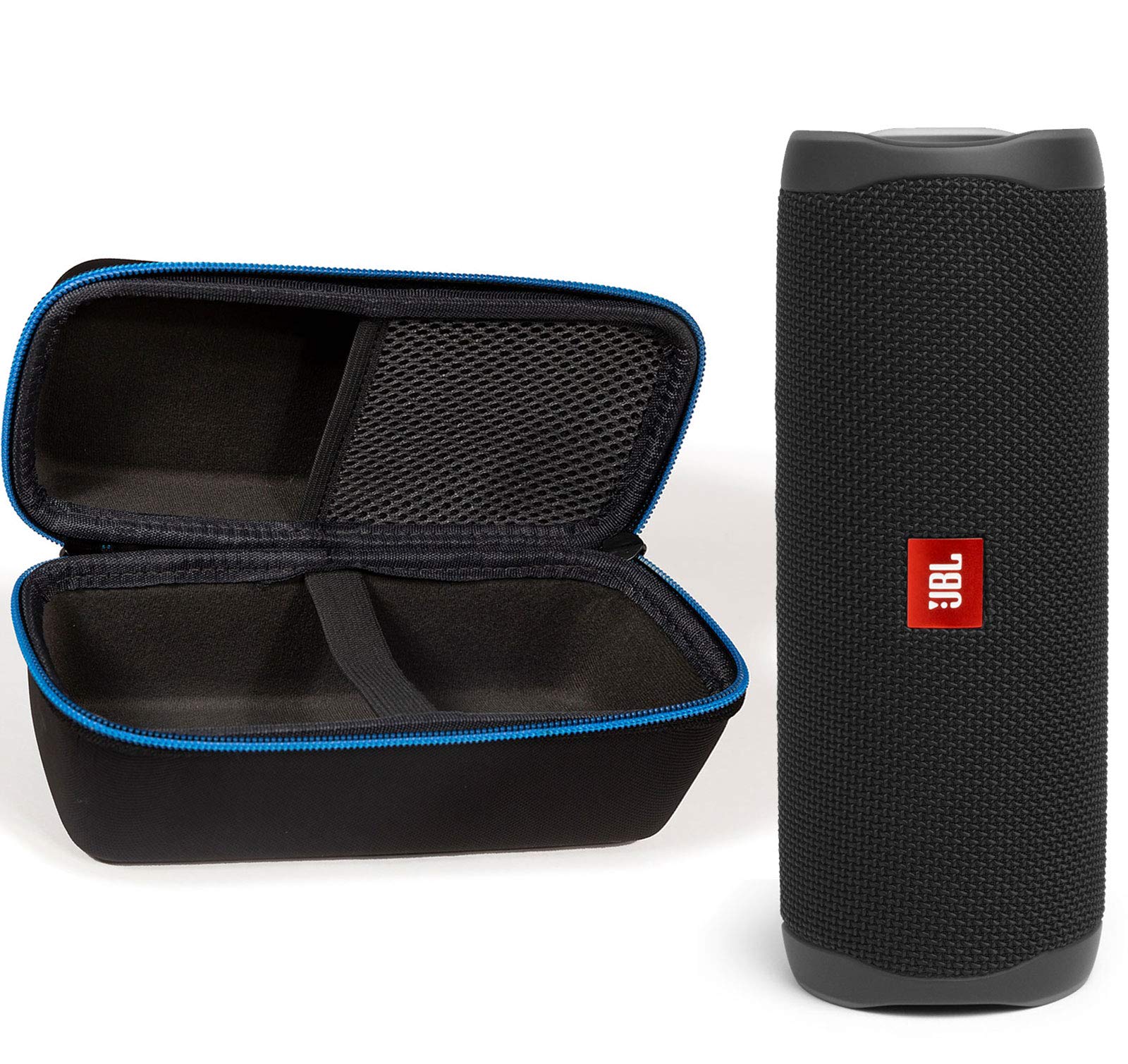 JBL ¡Paquete de parlantes Bluetooth inalámbricos portátiles a prueba de agua Flip 5 con divvi! Estuche rígido protector