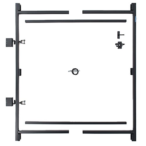 Adjust-A-Gate Kit de construcción de puerta con marco de acero (aberturas de 60'-96 'de ancho sobre cerca de 6' de alto)