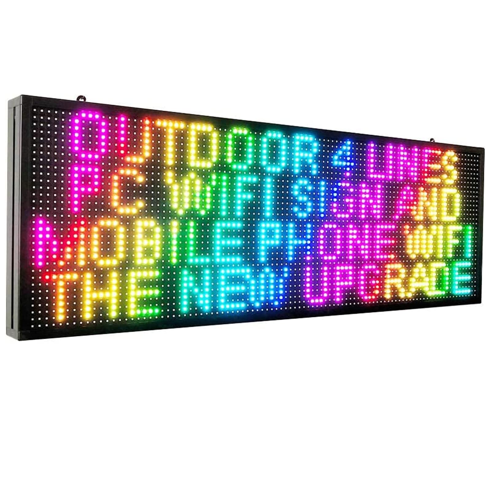  CHENGXIANGUANGDIAN CX Letrero LED CX P10 con WiFi - Letreros LED programables a todo color para exteriores 39'x 14' con pantalla LED de desplazamiento programable de alta resolución y letrero publicitario...