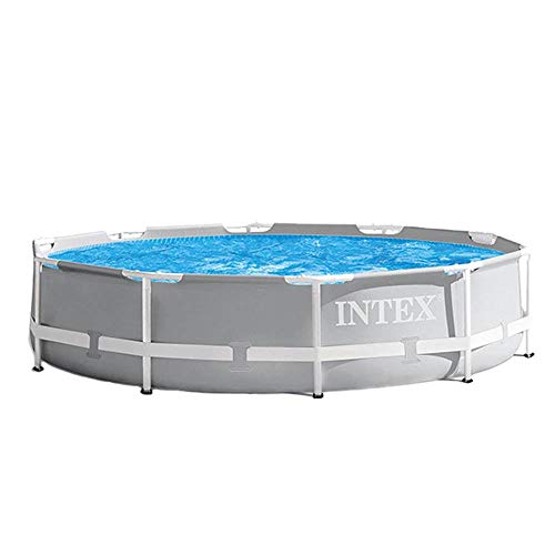 Intex Conjunto de piscina sobre el suelo con marco de prisma