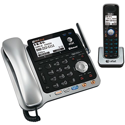 AT&T TL86109 TL86109 Sistema telefónico DECT 6.0 de dos líneas con Bluetooth
