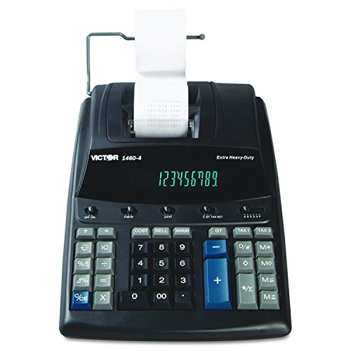 Victor 1460-4 Calculadora de impresión comercial de servicio extra pesado de 12 dígitos