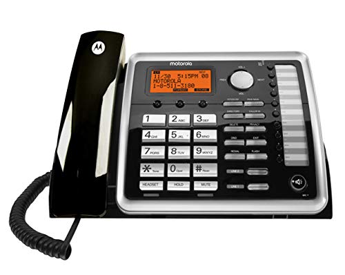 Motorola ML1200 DECT 6.0 Sistema telefónico comercial de 4 líneas expandible con correo de voz