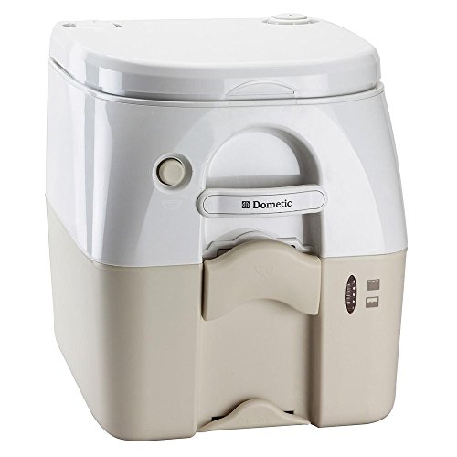 Dometic Sanitation Sanitation 975 Inodoro portátil 5.0 Gal Tan con soportes