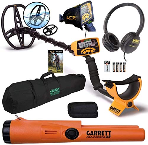 Garrett Detector de metales ACE 400 con bobina resistente al agua Pro-Pointer y bolsa de transporte