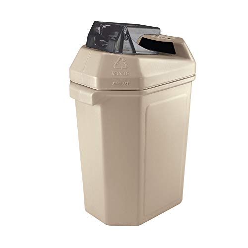 Commercial Zone 745102 Contenedor de reciclaje CanPactor de 30 galones con trituradora de latas