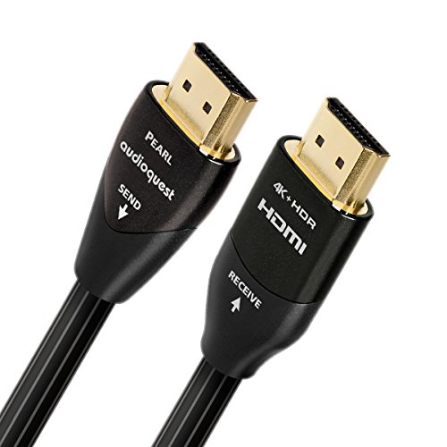 AudioQuest Pearl 10m (32.8 pies) Cable de audio/video digital HDMI activo negro/blanco con conexión Ethernet