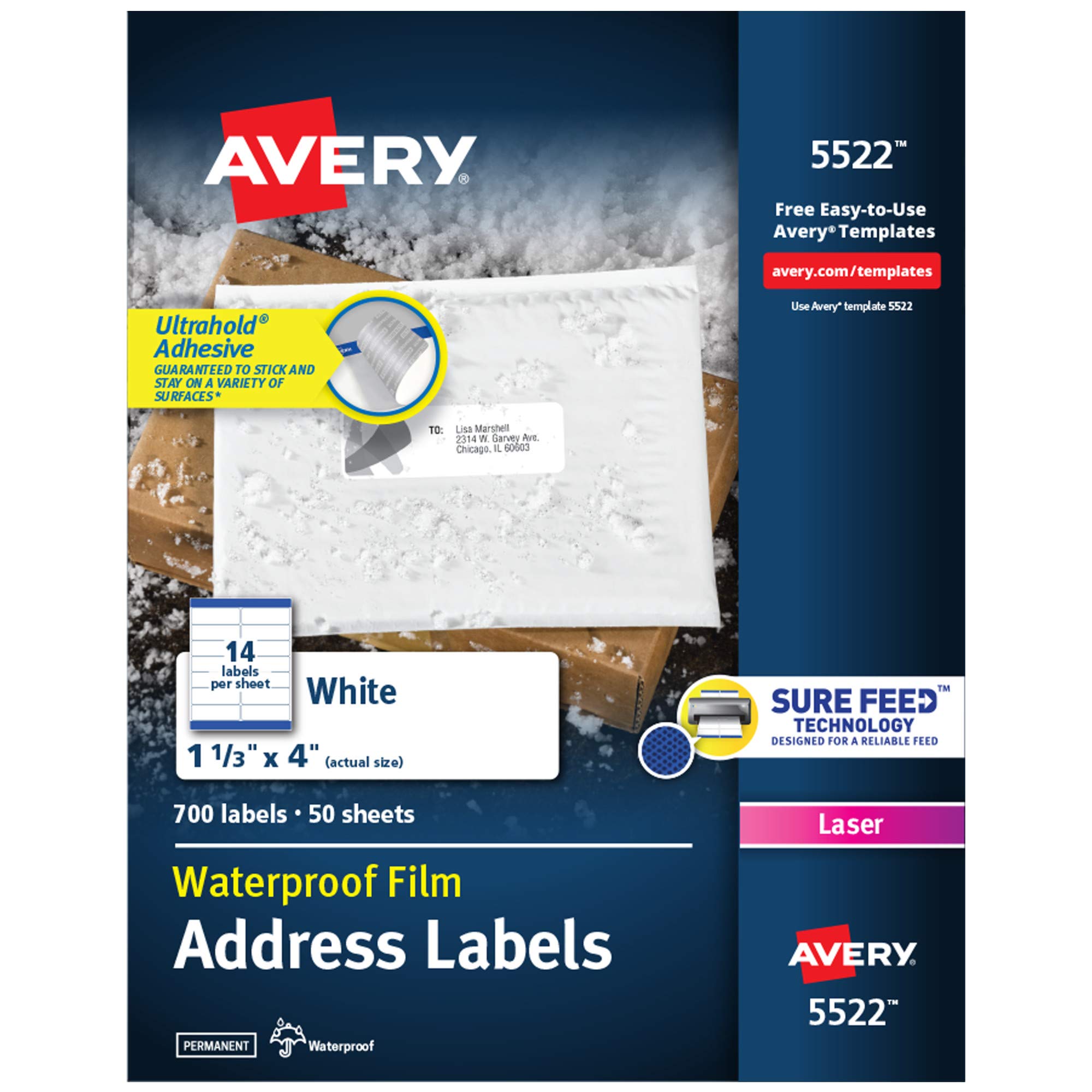 Avery Etiquetas postales resistentes a la intemperie