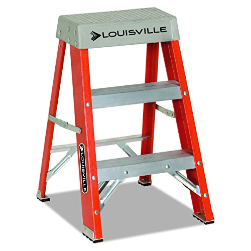 Louisville Ladder Escalera de fibra de vidrio con clasificación de servicio de 300 libras