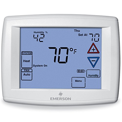 White-Rodgers Emerson 1F95-1291 Termostato con pantalla táctil de 7 días con control de humedad
