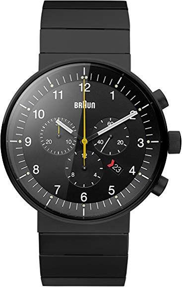 Braun-MFG Code Braun BN0095BKBKBTG Prestige Reloj de cuarzo suizo con pantalla analógica y negro