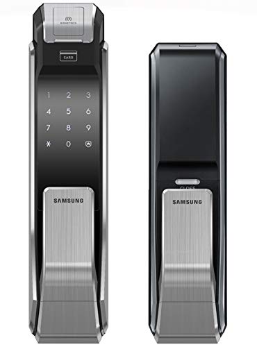 HDVD Cerradura de puerta digital Samsung SHS-P718LBK/EN Huella dactilar Push Pull Cerradura bidireccional Mortaja Versión en inglés (Morise - AML320)