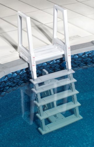 Blue Wave Escalera para piscina de servicio pesado NE1175 - Blanca