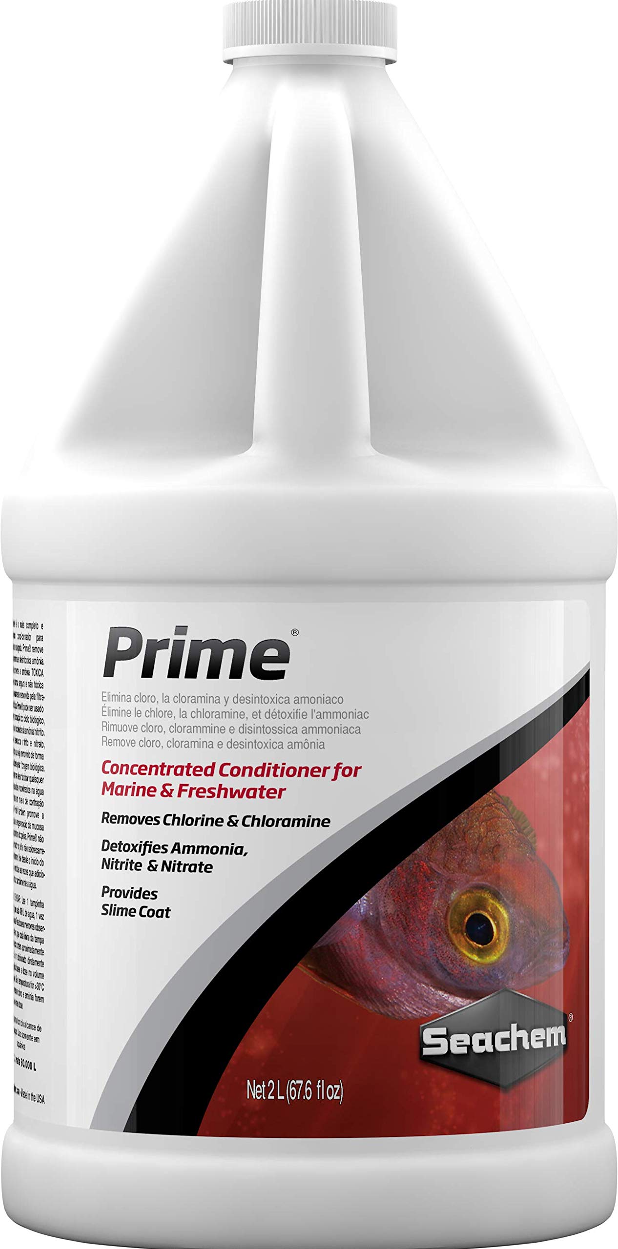 Seachem Prime Fresh and Saltwater Conditioner - Eliminador químico y desintoxicante