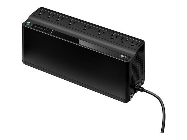 APC Back-UPS 850VA UPS Batería de respaldo y protector contra sobretensiones con puertos de carga USB (BE850M2)